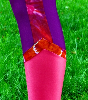 Preview: Leggins with lack side strips / colored leg